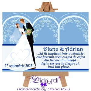 Marturii nunta magneti dreptunghi marca Lidardi