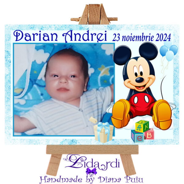 Marturii botez magneti dreptunghi Mickey Mouse